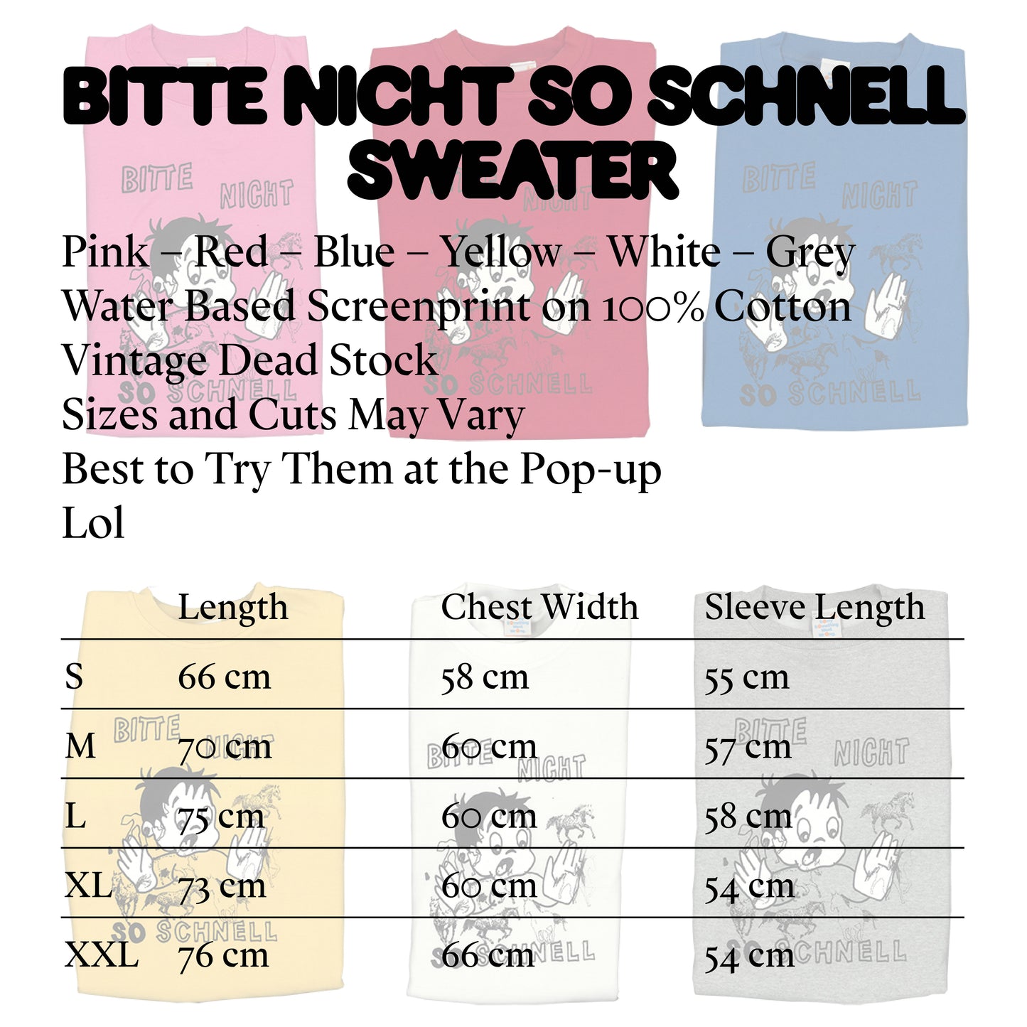 ๐๐๐BITTE NICHT SO SCHNELL ๐ผ SWEATER ๐๐๐